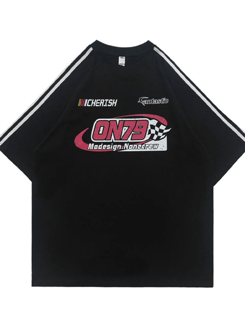 Men's ON79 Graphic Round Neck Oversized T-Shirt