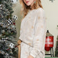 White Star Print Long Sleeve Top & Shorts Loungewear Set