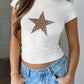 Devine Star Round Neck Short Sleeve T-Shirt