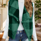 Plaid Open Front Vest Coat