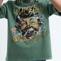 Men's Graphic Round Neck Relaxed Fit T-Shirt