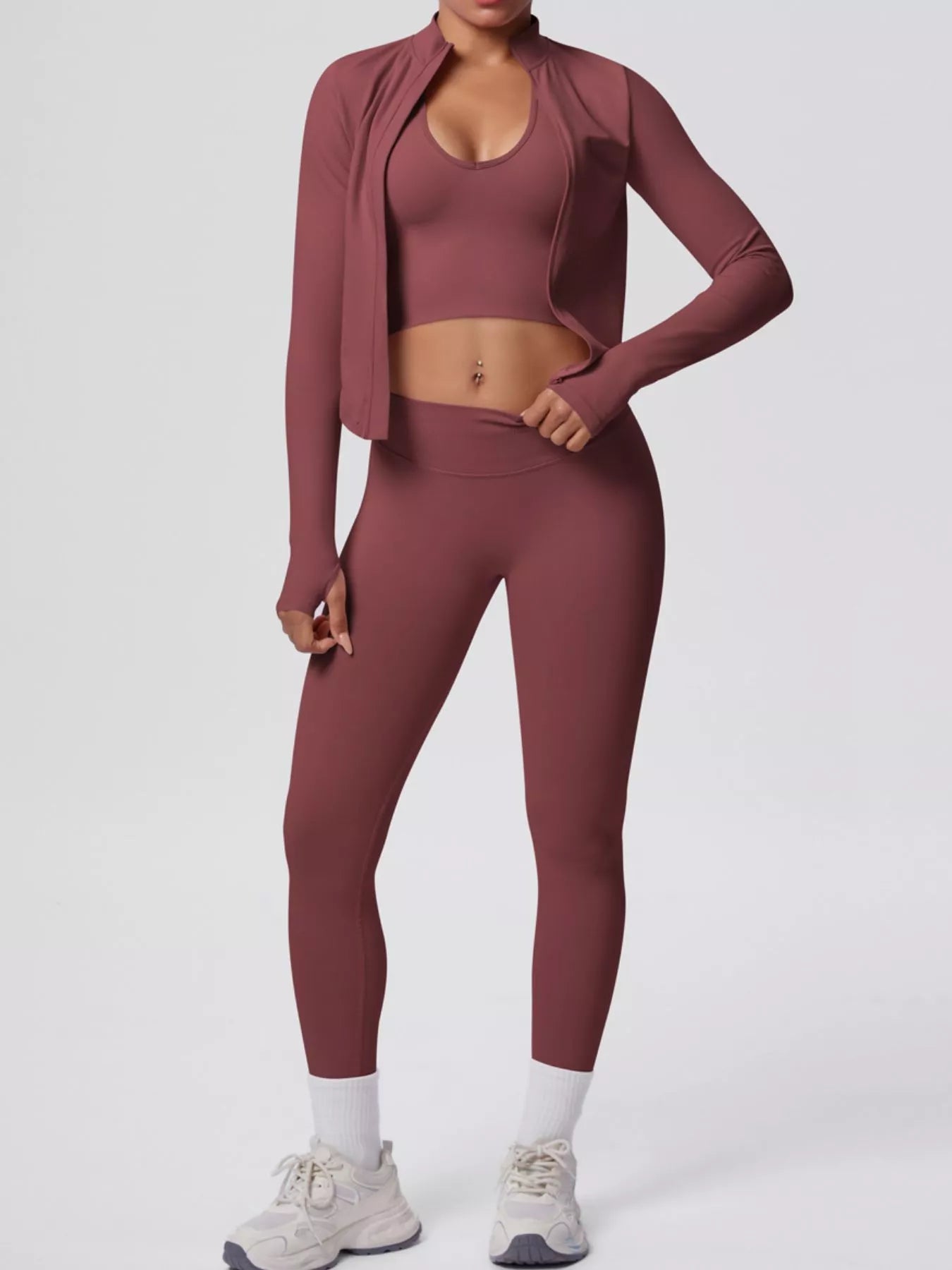 The Lucia Three-Piece Tank, Jacket & Legging Set