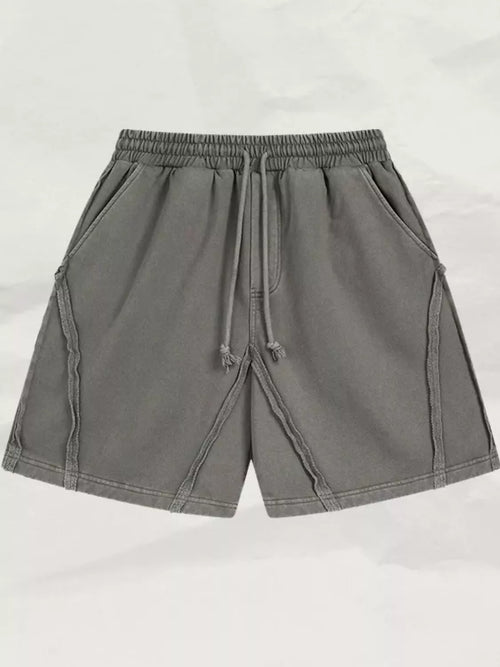 Men's Drawstring Exposed Seam Shorts