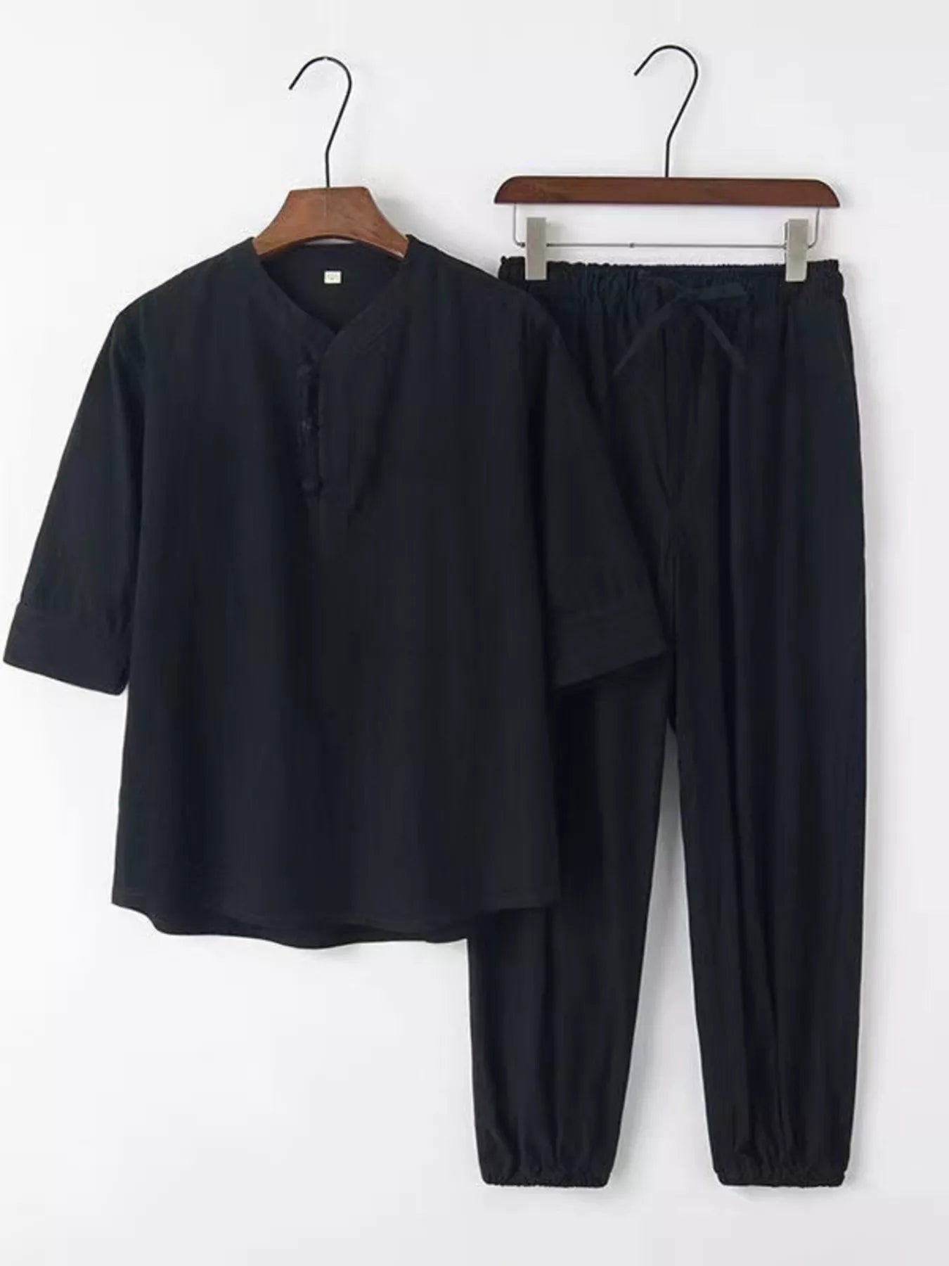 The Lennox 3/4 Sleeve Set – plus size 3/4 sleeve top and pants set, view 2