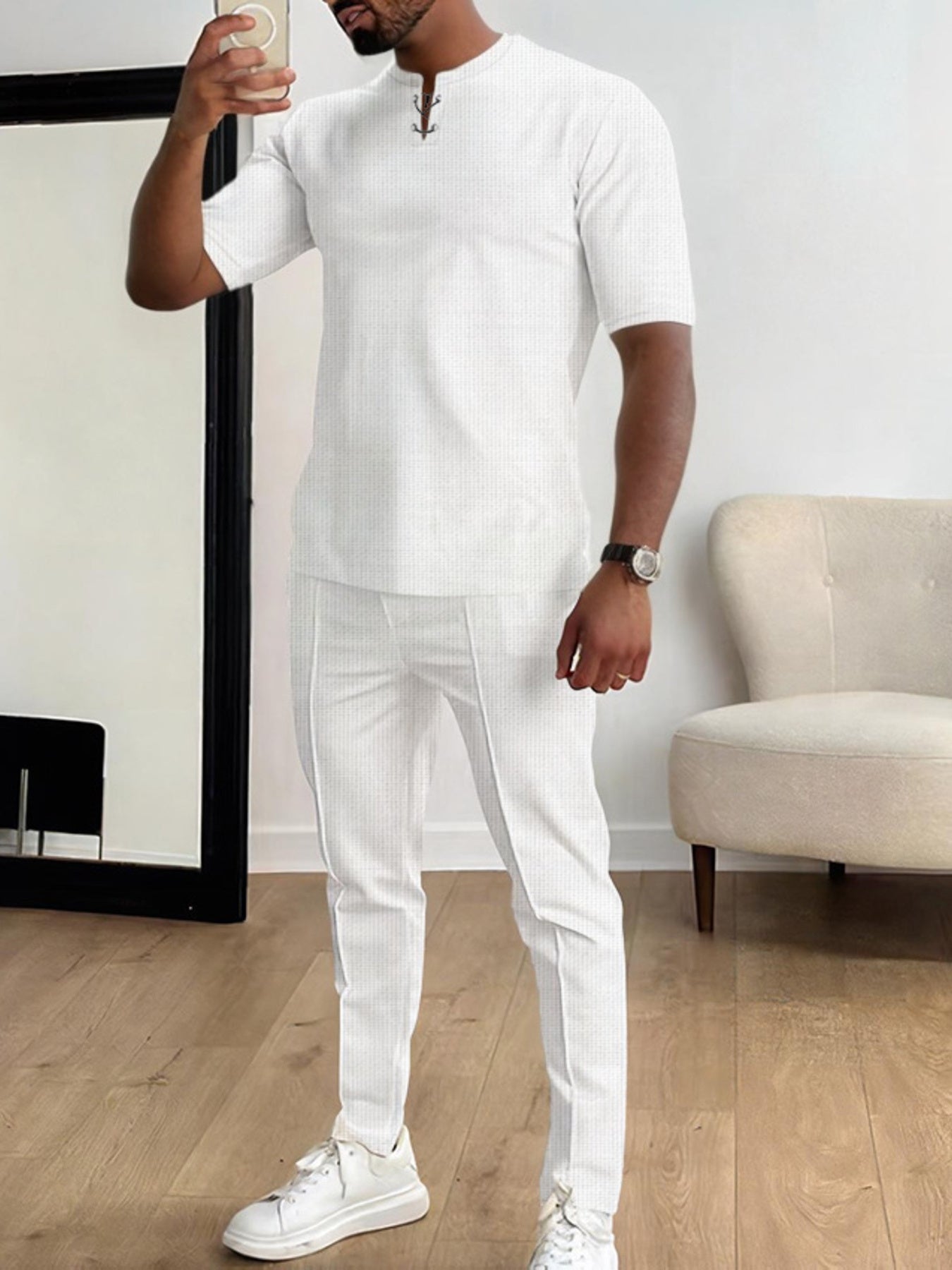 The Foster Top & Pants Set – short sleeve top and pants set, view 2