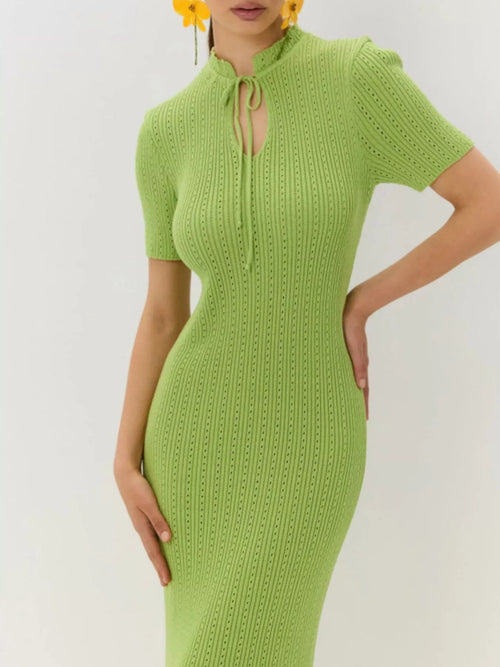 Short Sleeve Knitted Mermaid Dress