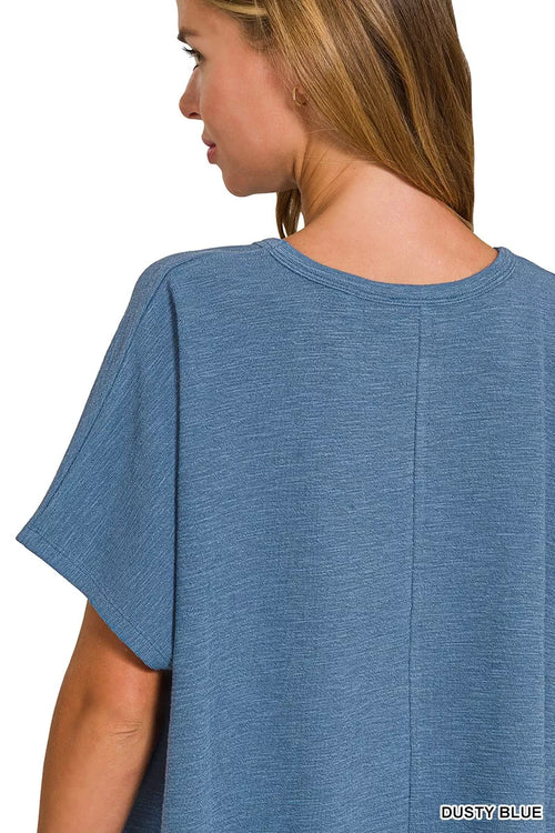 Zenana Cotton Slub Oversized Tee