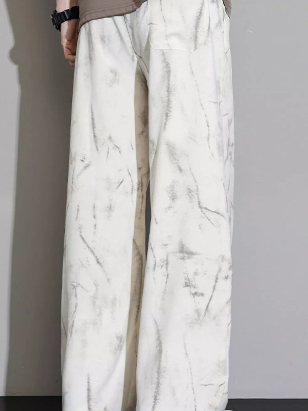 Men's Loose Fit Casual Pants featuring a stylish marble design and relaxed silhouette.