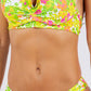 TWO PIECE FLORAL PRINTS PLEATED TOP BIKINI