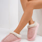 Furry Round Toe Platform Slippers