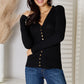 Zenana Full Size V-Neck Long Sleeve Cardigan