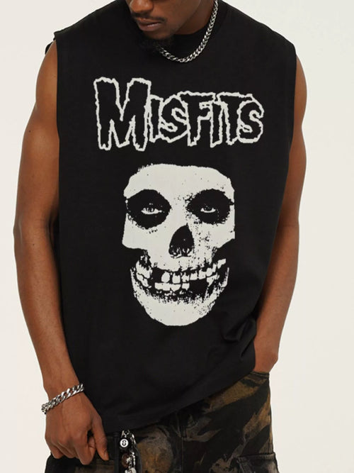 Men's MISFITS Skull Graphic Sleeveless Tank Top