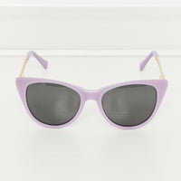 Cat-Eye Acetate Frame Sunglasses in lavender with polarized lenses and trendy design.