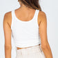 Drawstring Ruched Round Neck Tank