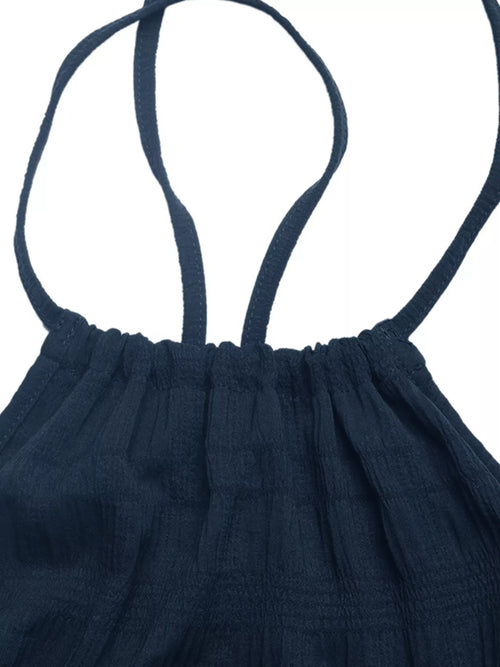 Tie Back Tiered Midi Dress