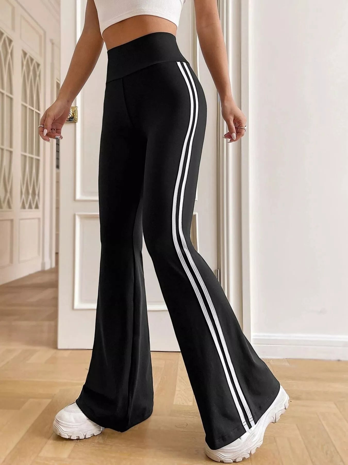 The Sasha Side-Stripe Flare Pant