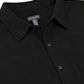 Van Heusen Men's Size Big Air Short Sleeve Button Down Poly Rayon Stripe Shirt, Black