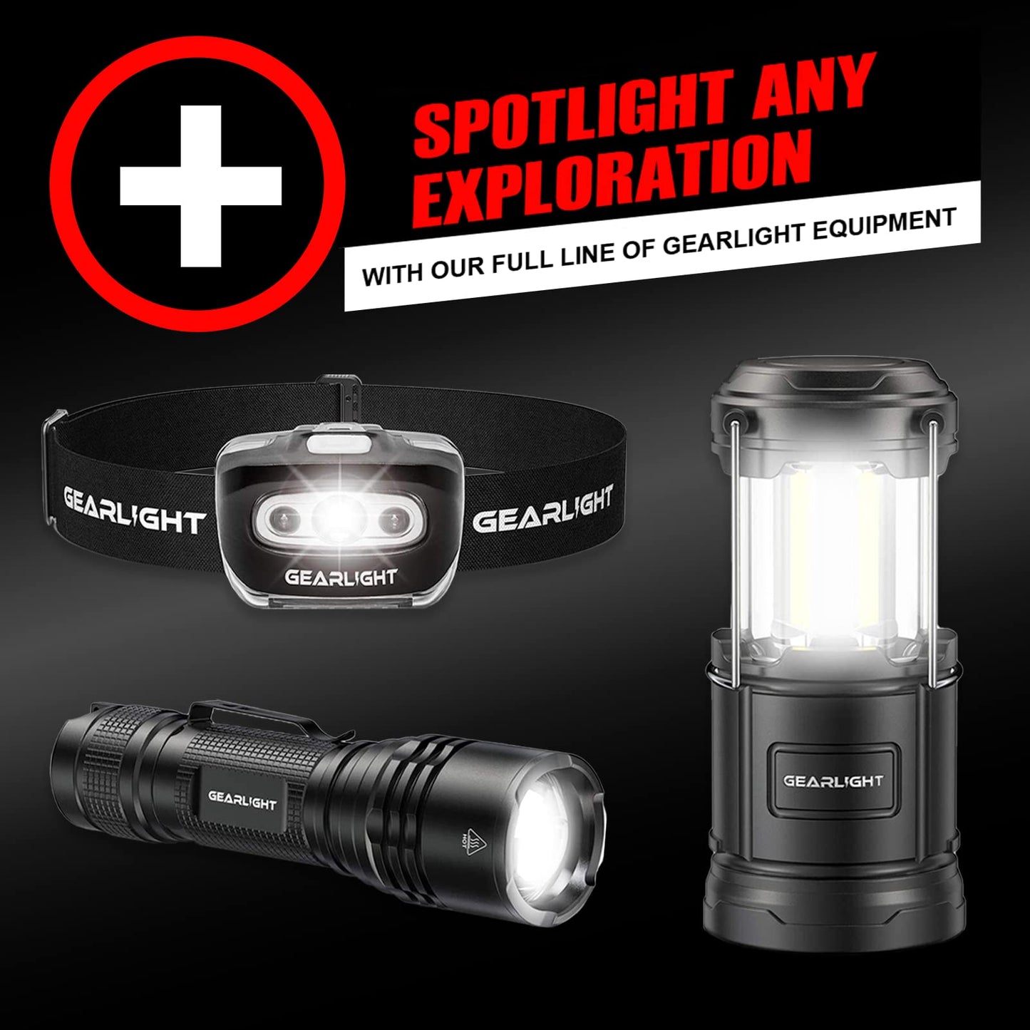 GearLight LED Flashlights - Mini Camping Flashlights with High Lumens, 5 Modes, Zoomable Beam - Powerful, Bright, and Versatile Tactical Flash Light for Outdoor and Home Use