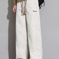Men's Wide Leg Casual Pants featuring a drawstring, marble design, and stylish fit for comfort and casual wear.