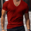 Men's Full Size Basic Style V-Neck Short Sleeve T-Shirt Plus Size