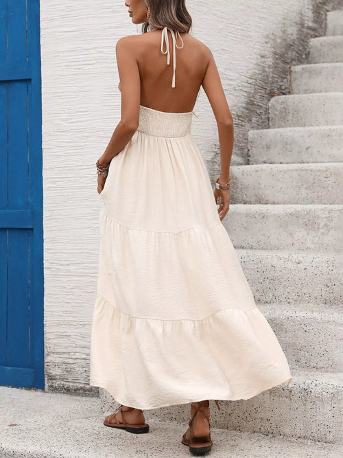 Halter Neck Tiered Dress