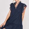 Umgee Full Size Ruffled Scalloped Sleeved Dress Plus Size