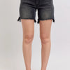 Judy Blue Full Size Long Cut Off 2 Button Dad Denim Shorts Plus Size