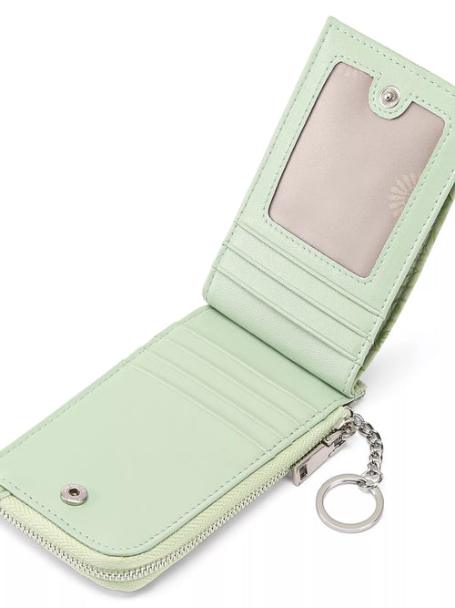 Embossed Floral Leather Bifold Wallet