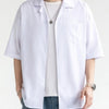 Men's Plus Size Button Up Half Sleeve Shirt