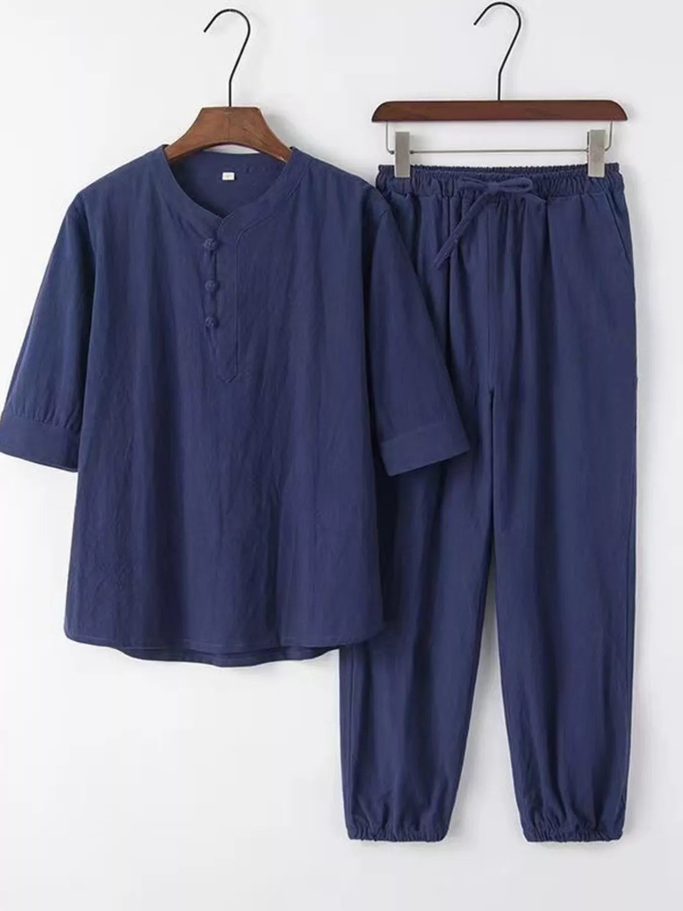 The Lennox 3/4 Sleeve Set – plus size 3/4 sleeve top and pants set, view 7