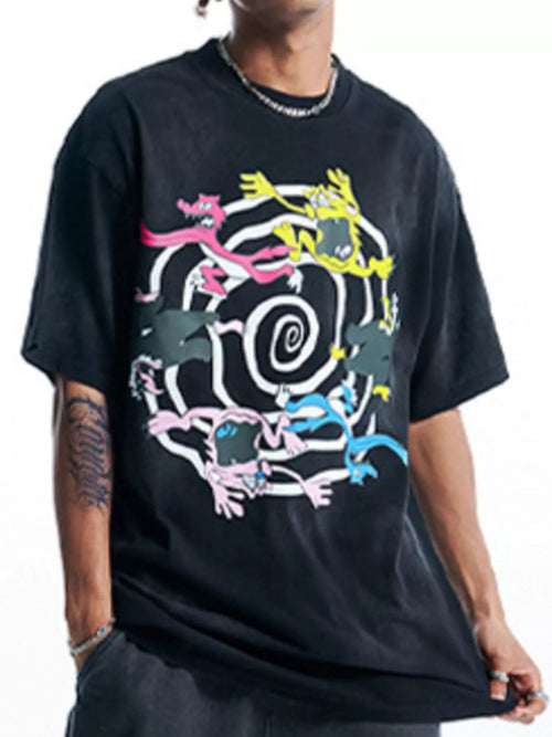 Men's Graphic Round Neck Half Sleeve T-Shirt