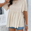 Pom-Pom Trimmed Short Sleeve Blouse