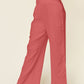 Double Take Full Size Texture Smocked Waist Wide Leg Pants