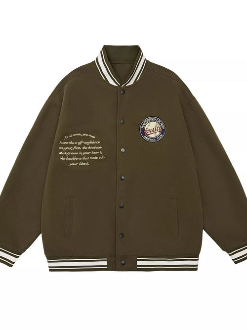 Men's Plus Size Snap Down Dropped Shoulder Jacket