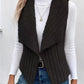 Open Front Fuzzy Vest Coat