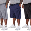 Real Essentials Men’s Big and Tall Mesh Active Quick Dry Fit Active Athletic Gym Shorts, Pack of 3