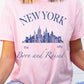 NEW YORK BORN AND RAISED Graphic T-Shirt