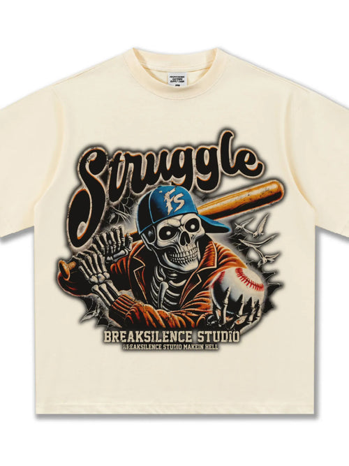 Men's STRUGGLE Graphic Round Neck Short Sleeve T-Shirt