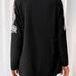 Perfee Lace Detail Quarter Zip Long Sleeve Top