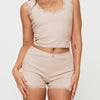 Scoop Neck Wide Strap Top and Shorts Set