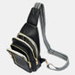 PU Leather Adjustable Strap Crossbody Bag