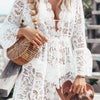 V-Neck Lace Cover-Up Dress