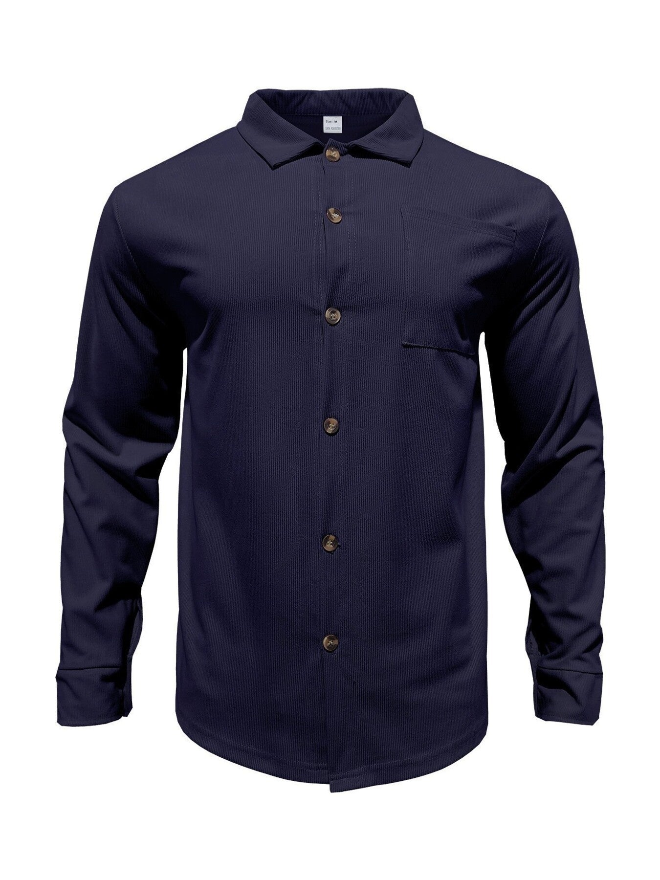 Men's long-sleeve button-up shirt and matching pants set