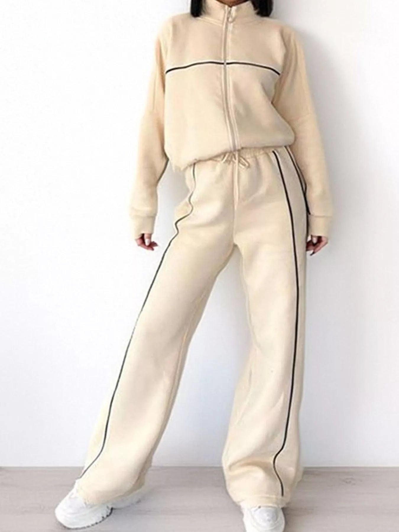 The Haven Zip Jacket & Wide-Leg Pant Set