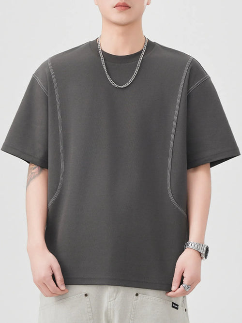 Men's Plus Size Round Neck Relaxed Fit T-Shirt