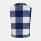 Plaid Open Front Vest Coat