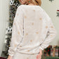 White Star Print Long Sleeve Top & Shorts Loungewear Set