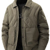 Men's Plus Size Quilted Padded Snap Down Jacket