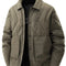 Men's Plus Size Quilted Padded Snap Down Jacket