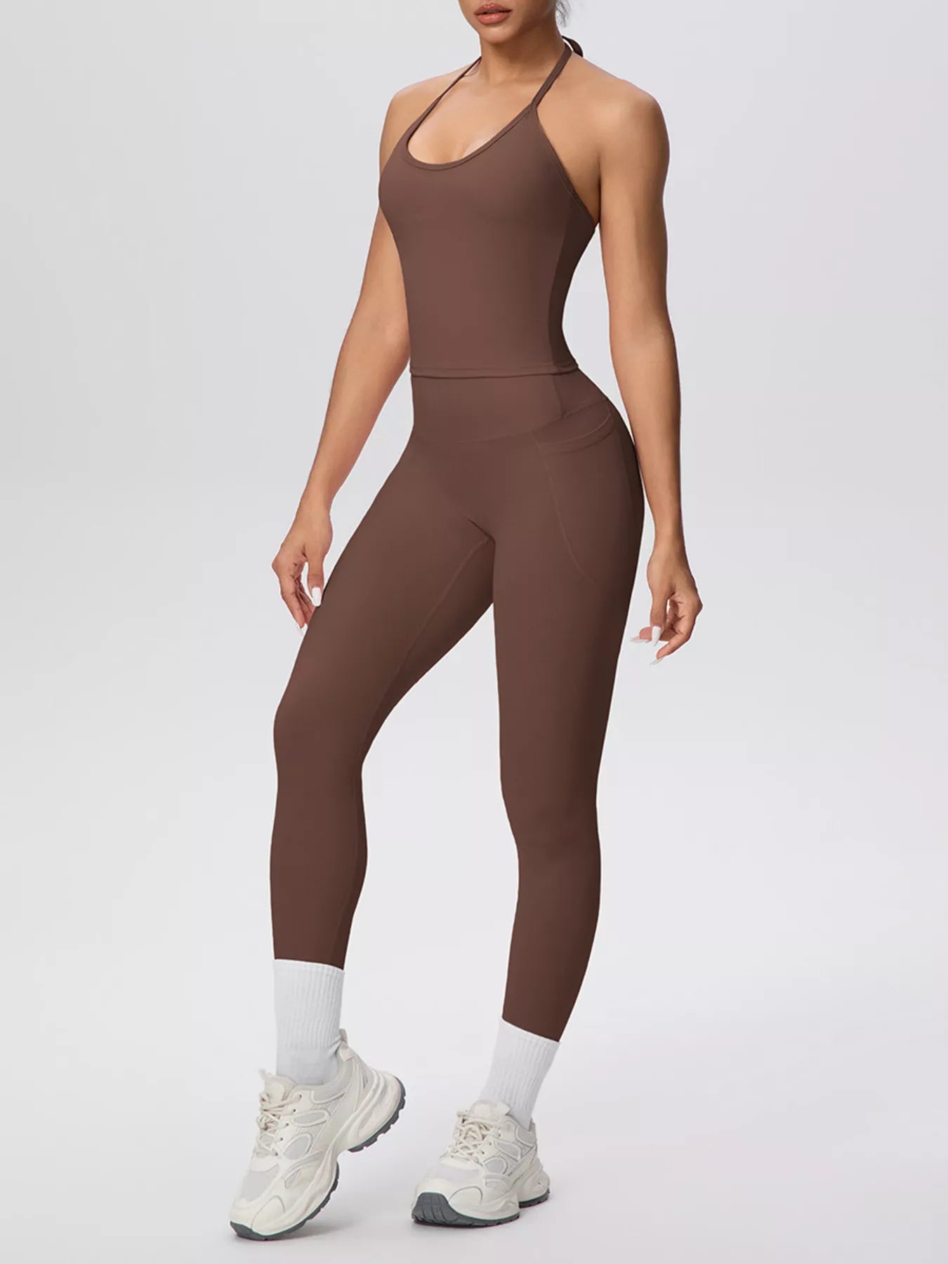 The Lucia Soft Halter Cami & Legging Set